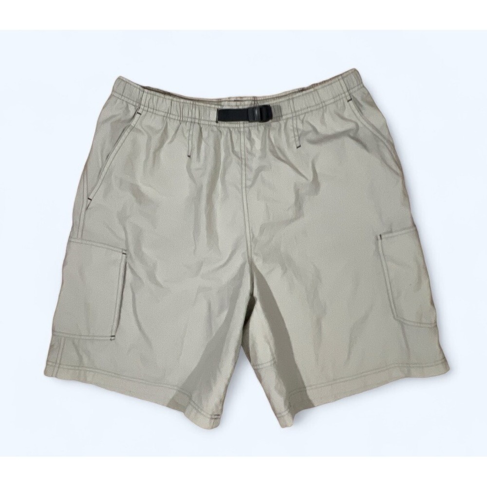 Nike ACG Nylon Cargo Shorts Vintage Mens Size XL Tan Khaki Belted Hiking Outdoor
